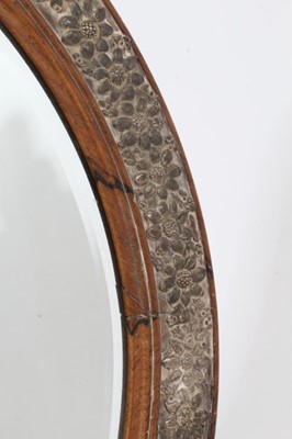 Lot 375 - Late 19th/early 20th century table mirror of circular form, with bevelled mirror plate