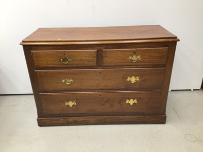 Lot 16 - Antique mahogany chest of two short and two long graduated drawers