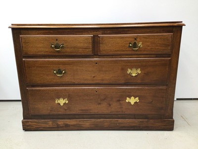 Lot 16 - Antique mahogany chest of two short and two long graduated drawers