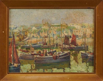 Lot 1161 - George Turland Goosey (1877-1947) pair of oils on canvas board - Harbour scenes, St Ives