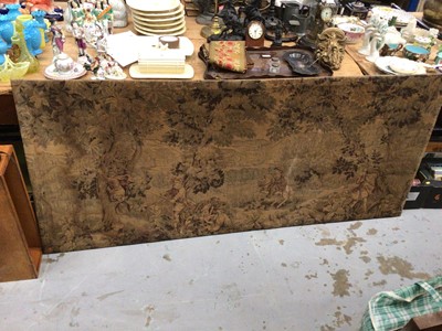 Lot 89 - Large Brussels-style embroidery on wooden frame, 182cm x 80cm