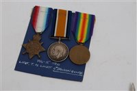 Lot 276 - First World War 1914 - 1915 Star trio -...