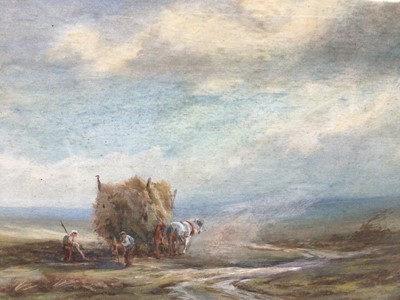 Lot 126 - Rubens Southey (1881-1933) watercolour - The Bracken Cart, signed, 24cm x 34cm, in glazed gilt frame