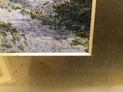 Lot 308 - H. Masters, pair of late Victorian watercolours - rural landscapes, signed, 17cm x 24cm, in glazed gilt frames
