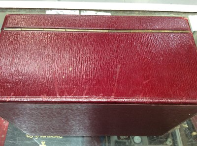 Lot 40 - Good quality Victorian red Moroccan leather jewellery box