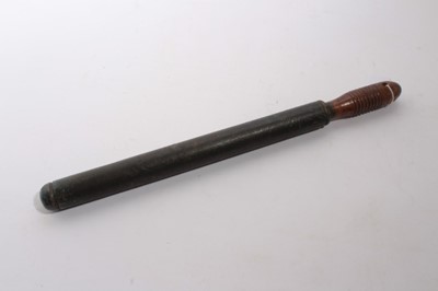 Lot 855 - 19th century Police Truncheon with ribbed grip, stamped HP (possibly for Horse Patrol), 50cm in overall length