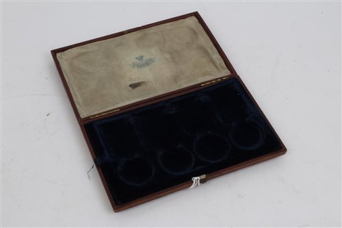 Lot 281 - Victorian fitted Medals box with velvet-lined...