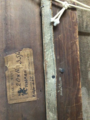 Lot 208 - Art Nouveau School oil on canvas - portrait of a lady in yellow dress, indistinctly signed, dated 1891, inscribed verso, 41cm x 51cm, in period gilt frame