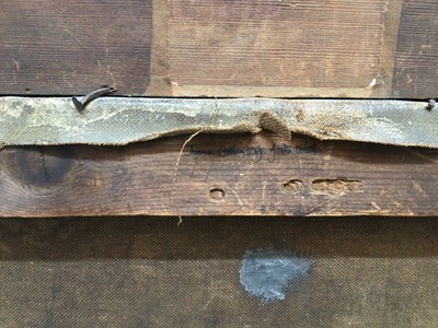 Lot 208 - Art Nouveau School oil on canvas - portrait of a lady in yellow dress, indistinctly signed, dated 1891, inscribed verso, 41cm x 51cm, in period gilt frame