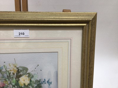 Lot 148 - D. Brown, contemporary, watercolour still life, initialled, 25cm x 20cm, togthwer with three signed prints by Brown, each framed and glazed (4)