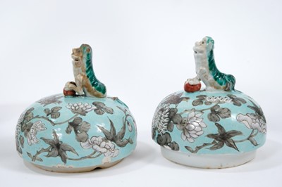 Lot 171 - Pair of Chinese turquoise vases