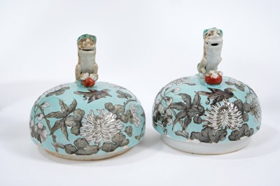 Lot 171 - Pair of Chinese turquoise vases