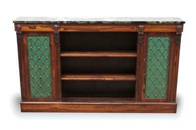 Lot 1350 - Regency narrow rosewood bookcase