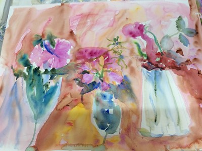 Lot 311 - Annelise Firth (b.1961) folio of floral watercolours