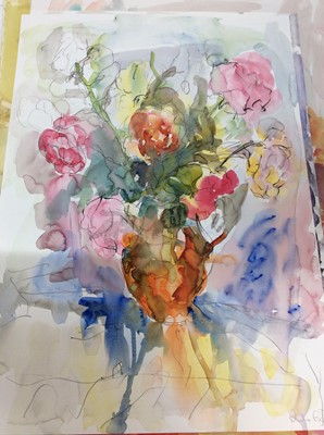 Lot 249 - Annelise Firth (b.1961) folio of floral watercolours