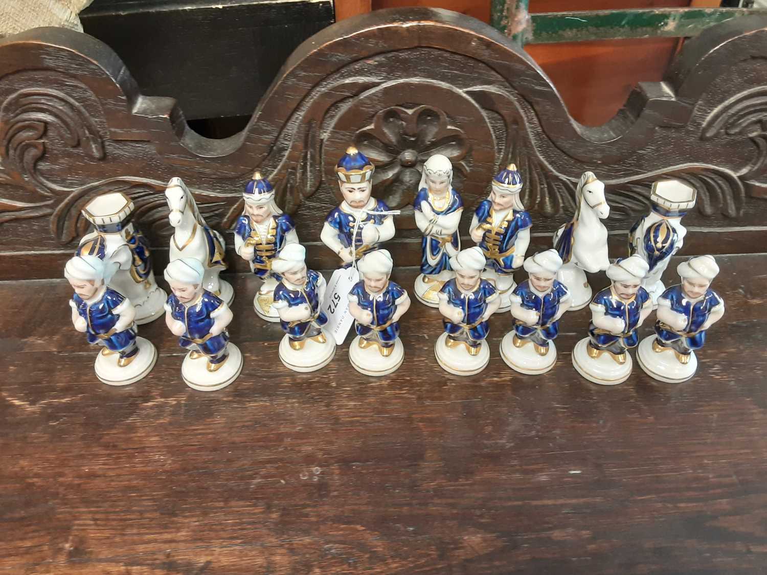 Lot 572 - Royal Dux porcelain chess set - 16 pieces