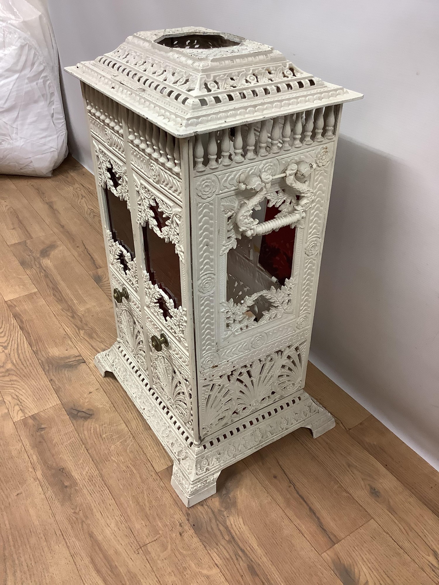 Lot 1355 Victorian white painted cast iron