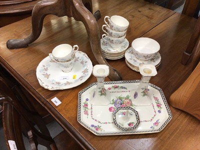 Lot 319 - Paragon part tea set and Royal Staffordshire dressing table items