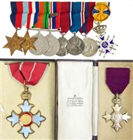 Lot 307 - C.B.E., O.B.E. and M.I.D. Medals group -...