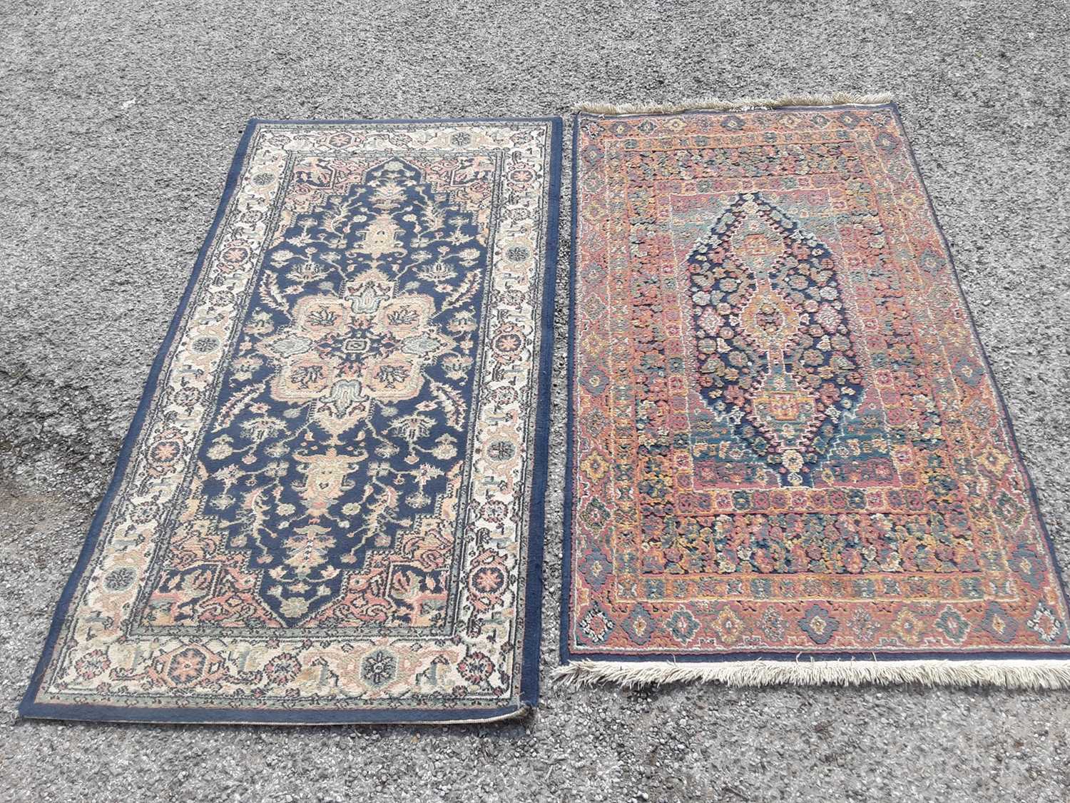 Lot 1079 - Two Eastern rugs, 150cm x 80cm