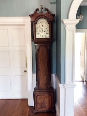 Lot 782 - George III mahogany longcase clock