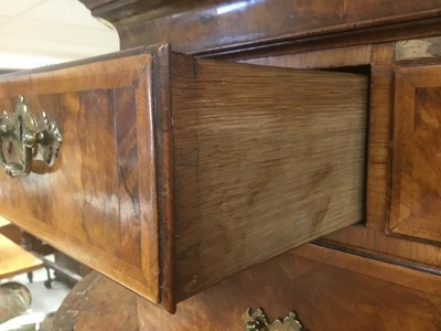 Lot 1385 - Fine early 18th century walnut chest on chest