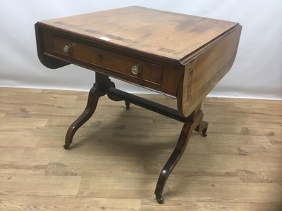 Lot 1386 - 19th century mahogany and rosewood banded sofa table