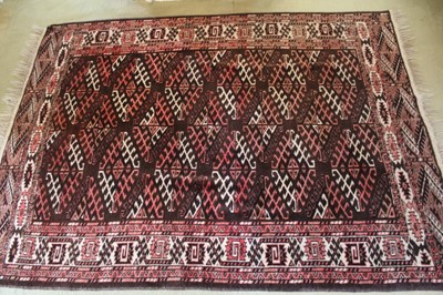 Lot 1399 - Two rugs, 208cm x 148cm and 198cm x 112cm