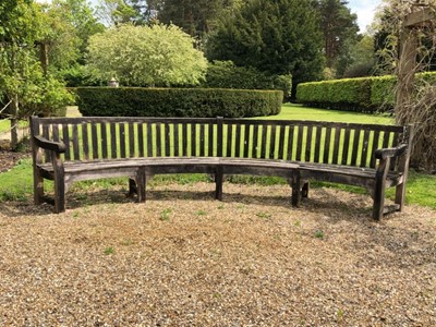 Semi circle garden discount bench