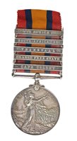 Lot 319 - Queens South Africa Medals with five clasps -...