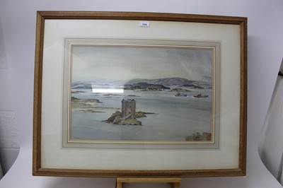 Lot 1026 - *Francis Russell Flint (1915-1977) watercolour - Castle Stalker, signed, in glazed frame