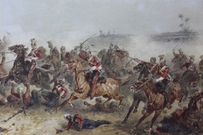 Lot 1023 - Orlando Norrie (1832-1901) watercolour - The Indian Mutiny, signed, in glazed frame