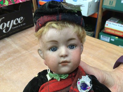 Lot 1860 - German porcelain headed 'Prince  Albert' doll