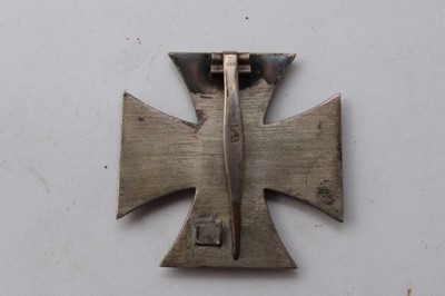 Lot 715 - Second World War Nazi Iron Cross (First Class), pin stamped L/13 in box of issue N.B. Retaining clip is missing