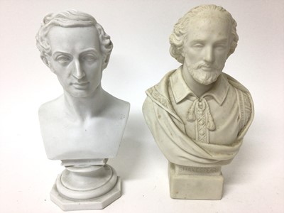 Lot 45 - Group of Parian busts and figures