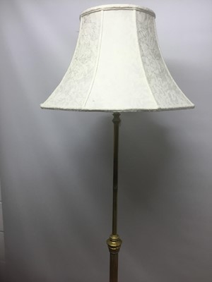 Lot 1409 - Victorian brass standard lamp