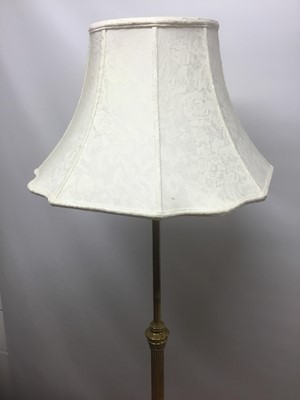 Lot 1409 - Victorian brass standard lamp