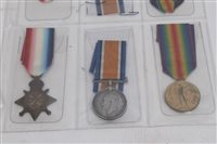 Lot 334 - First World War casualty trio - comprising...