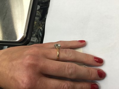 Lot 582 - Diamond single stone ring with an old cut diamond estimated to weigh approximately 1.60cts