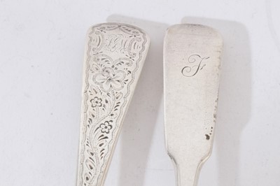 Lot 334 - Selection of Scottish Georgian and later silver flatware