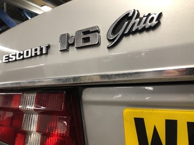 Lot 1 - Formerly the property of H.R.H. Diana Princess of Wales - 1981 Ford Escort 1.6 Ghia, Registration WEV 297W