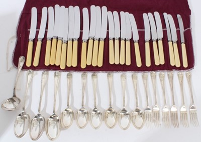 Lot 448 - Composite part service of early 20th century silver cutlery by Mappin and Webb