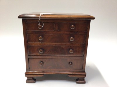 Lot 2213 - Miniature mahogany chest of drawers