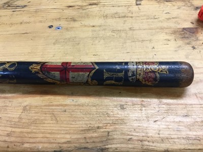 Lot 954 - Victorian Police truncheon of The City of London Police, retaining much of original paintwork, numbered