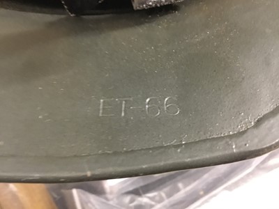 Lot 923 - Good quality reproduction Nazi German M35 pattern Wehrmacht helmet, complete with transfers, leather liner and chin strap.