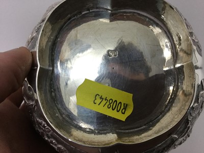 Lot 408 - Late 19th/early 20th century Chinese silver bowl of lobed form