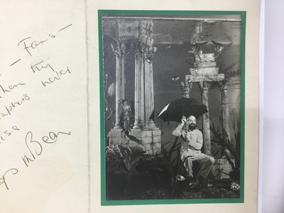 Lot 1455 - Angus McBean (1904-1990) A gelatin silverprint Christmas card for 1950, signed and with inscription - 'Bless you - fans- especially when they are photographers never come amiss'