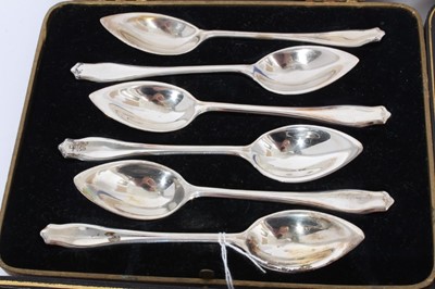 Lot 451 - Various cased silver flatware and other items