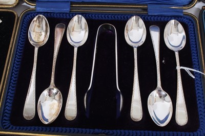 Lot 451 - Various cased silver flatware and other items