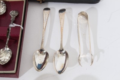 Lot 451 - Various cased silver flatware and other items